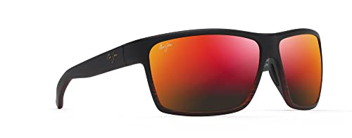 Maui Jim Alenuihaha Polarized Sunglasses, Burgundy Stripe/Hawaii Lava