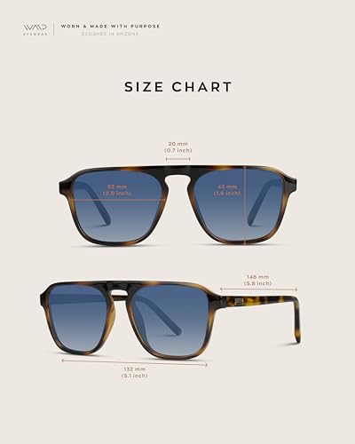 Men's Polarized Aviator Square Sunglasses - Tortoise/Blue Gradient