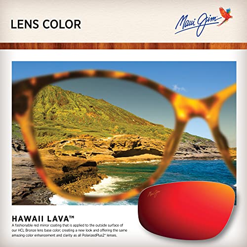 Maui Jim Alenuihaha Polarized Sunglasses, Burgundy Stripe/Hawaii Lava