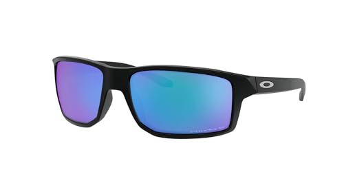 Oakley Men's Gibston Square Sunglasses, Black/Silver, Polarized