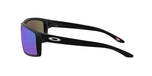 Oakley Men's Gibston Square Sunglasses, Black/Silver, Polarized