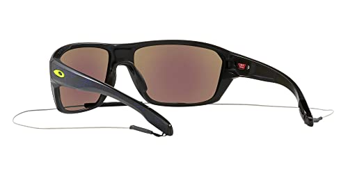 Oakley Men's Split Shot Sunglasses, Matte Black/Yellow Icon