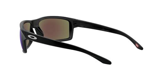 Oakley Men's Gibston Square Sunglasses, Black/Silver, Polarized