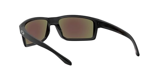 Oakley Men's Gibston Square Sunglasses, Black/Silver, Polarized