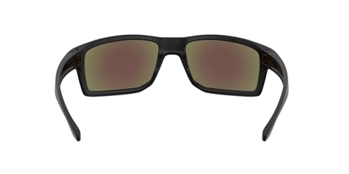 Oakley Men's Gibston Square Sunglasses, Black/Silver, Polarized