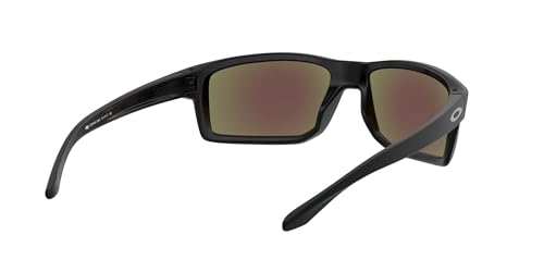Oakley Men's Gibston Square Sunglasses, Black/Silver, Polarized