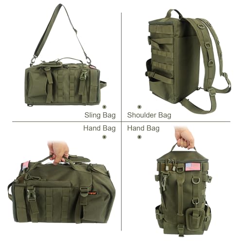 MoiShow Fishing Backpack Tackle Bag, Fishing Backpack with Rod Holders Large Storage Fishing Tackle Box Backpack, Fishing Rod Bag for Carrying Fishing Gear and Equipment, Fishing Gifts for Men