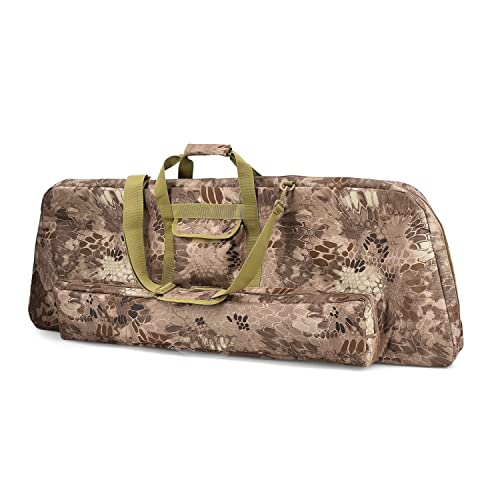 Silfrae Soft Camo Brown Compound Bow Case with Arrow Pocket