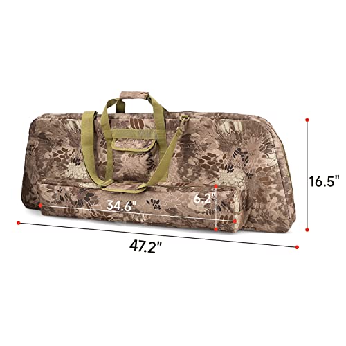 Silfrae Soft Camo Brown Compound Bow Case with Arrow Pocket