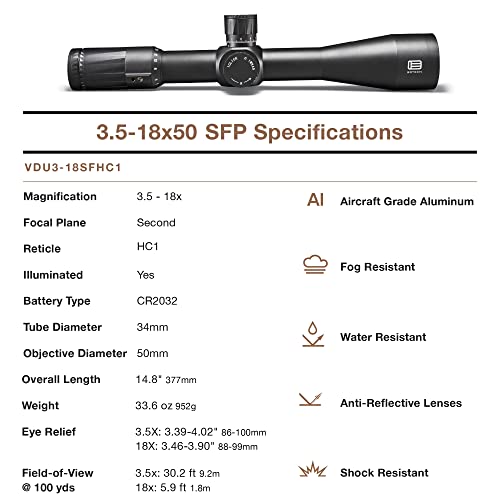 EOTECH Vudu Precision Rifle Scope 3.5-18x50mm