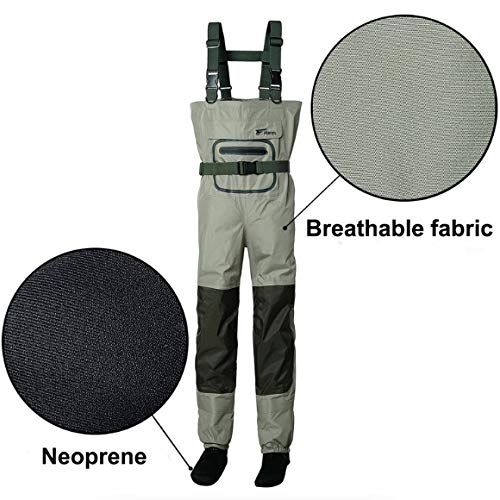 8 Fans Waterproof Breathable Chest Waders for Men/Women
