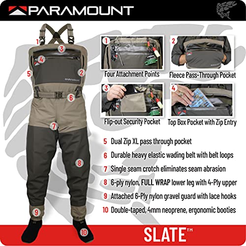 Paramount Outdoors Slate Stockingfoot Fishing Wader Small