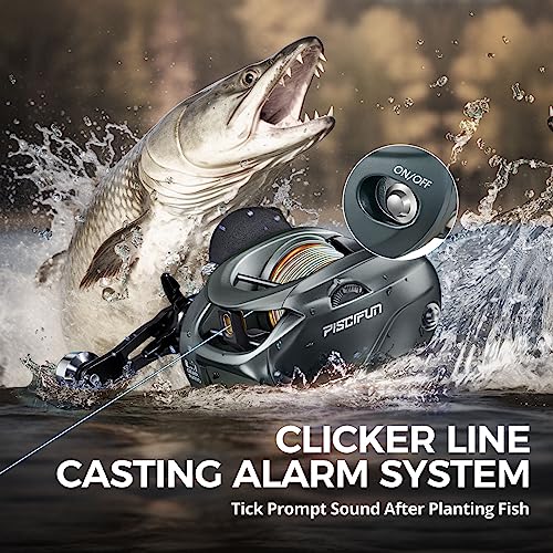 Piscifun Alijoz 400 Baitcaster Fishing Reel, 35Lbs Max Drag