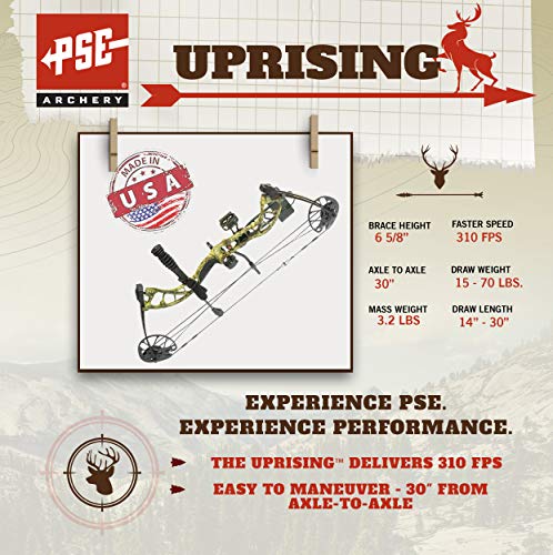 PSE ARCHERY Uprising Compound Bow Set RH Mossy Oak