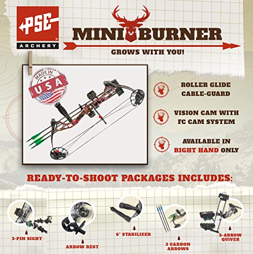 PSE ARCHERY Mini Burner Compound Bow - Mossy Oak Country Camo - Right Hand