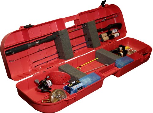 USA Made MTM IFB-1-30 Ice Fishing Rod Box, Red