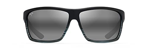 Maui Jim Alenuihaha Polarized Sunglasses, Grey/Black Stripe, Large