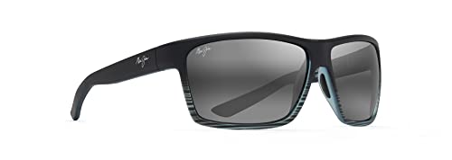 Maui Jim Alenuihaha Polarized Sunglasses, Grey/Black Stripe, Large