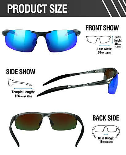 DUCO Men's Polarized Sports Sunglasses with UV Protection