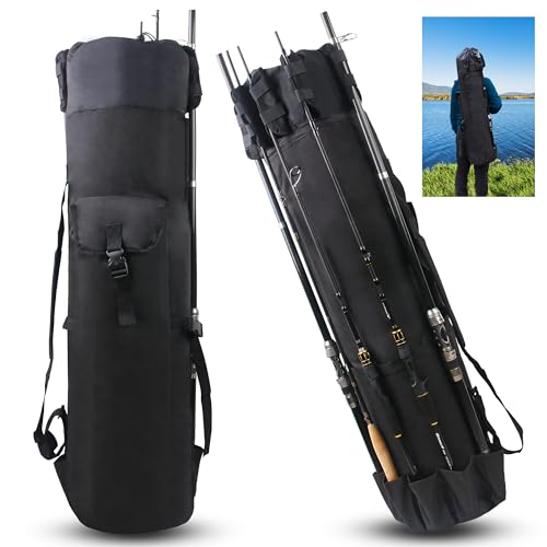 Portable Fishing Rod Bag with 5 Pole Holder
