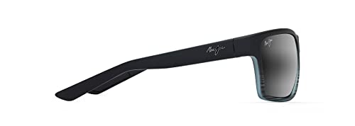 Maui Jim Alenuihaha Polarized Sunglasses, Grey/Black Stripe, Large