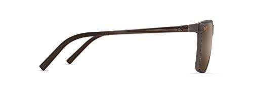 Maui Jim Polarized Sunglasses, Brown Stripe/HCL® Bronze, Large