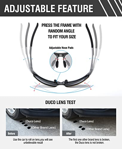 DUCO Men's Polarized Sports Sunglasses with UV Protection