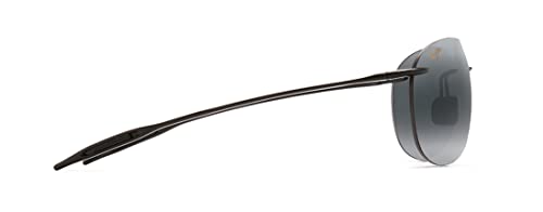 Maui Jim Polarized Rimless Sunglasses in Gloss Black
