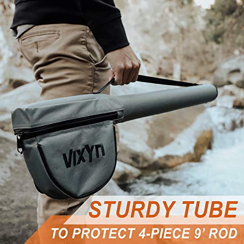 VIXYN Fly Rod and Reel Case with Waterproof Box