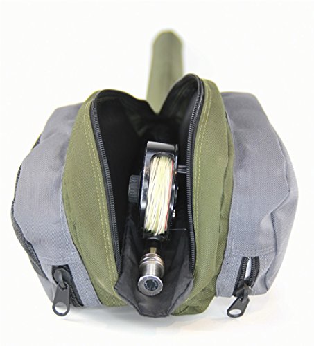 BW Sports 2-Piece Fly Rod & Reel Case, Gray/Olive