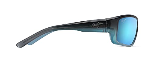 Maui Jim Barrier Reef Polarized Wrap Sunglasses, Blue