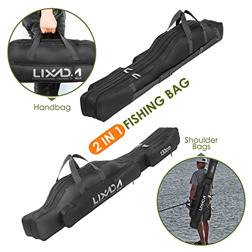 LIXADA Portable Folding Fishing Rod Case Organizer
