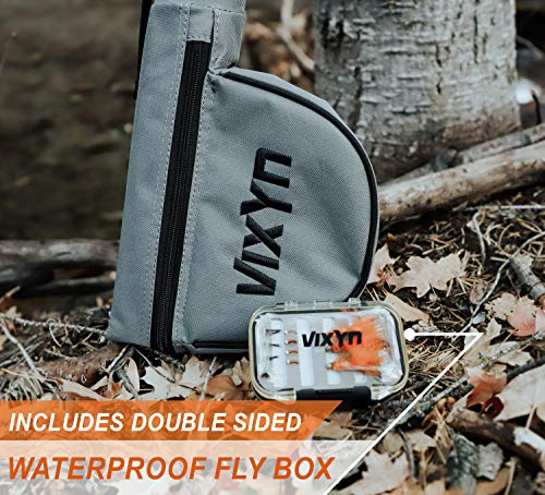 VIXYN Fly Rod and Reel Case with Waterproof Box