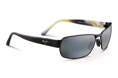 Maui Jim Black Coral Polarized Sunglasses, Matte Black