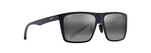 Maui Jim Men's Honokalani Polarized Sunglasses, Large Black/Grey