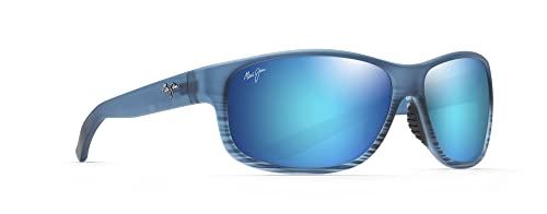 Maui Jim Kaiwi Channel Polarized Sunglasses, Blue/Black Stripe