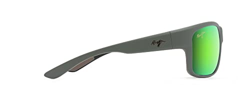 Maui Jim Men's Polarized Wrap Sunglasses in Khaki/Brown/Black