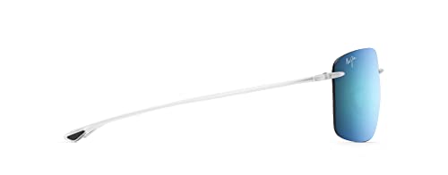 Maui Jim Hema Polarized Sunglasses, Crystal Matte/Blue, Large