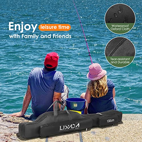 LIXADA Portable Folding Fishing Rod Case Organizer