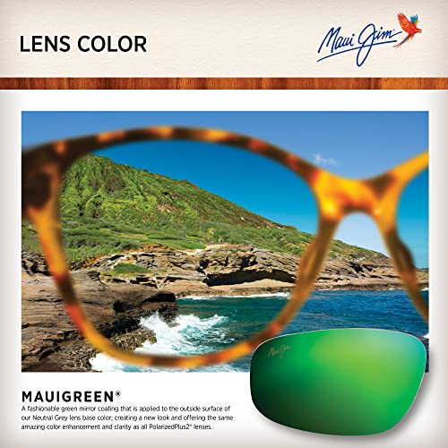 Maui Jim Men's Polarized Wrap Sunglasses in Khaki/Brown/Black