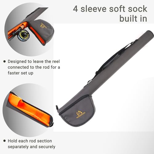Maxcatch Fly Rod Case with Reel Pouch, Rod Protection Bag