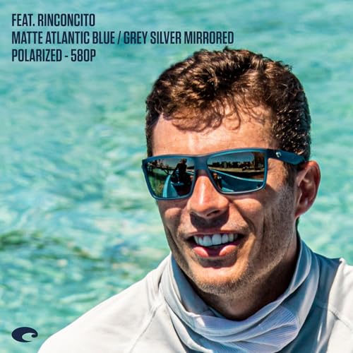 Costa Del Mar Men's Rinconcito Sunglasses, Matte Grey/Green