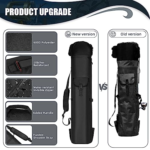 Wowelife Fishing Rod Carrier Bag with Reel Organizer