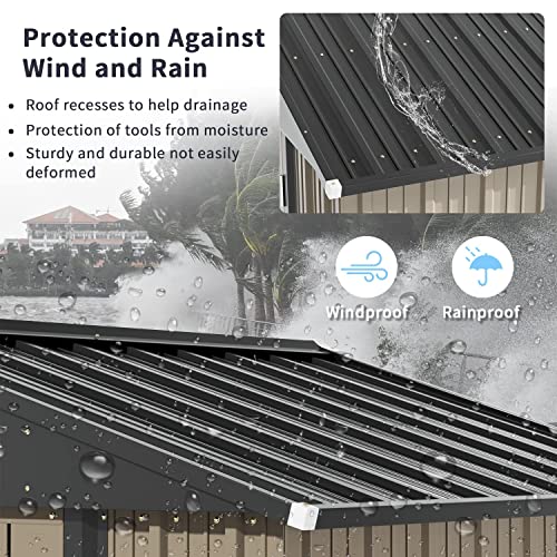 5' x 3' Metal Outdoor Storage Shed for Garden