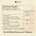 High Strength Turmeric Tablets 2600mg with Ginger