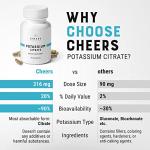 Cheers High-Absorption Vegan Potassium Citrate 333mg