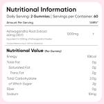 Ashwagandha Gummies 1200mg, Raspberry Flavor, 120 Count