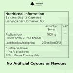 High Strength Psyllium Husk Fiber Capsules 4000mg