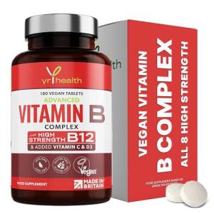 Vegan B Complex with Vitamins C, D, K2 - 180 Tablets