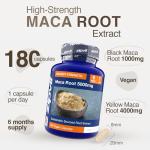 High Strength Maca Root Capsules 5000mg, 180 Count